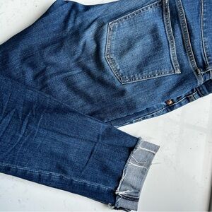 GAP Blue Boyfriend Jeans with Distressed Hem